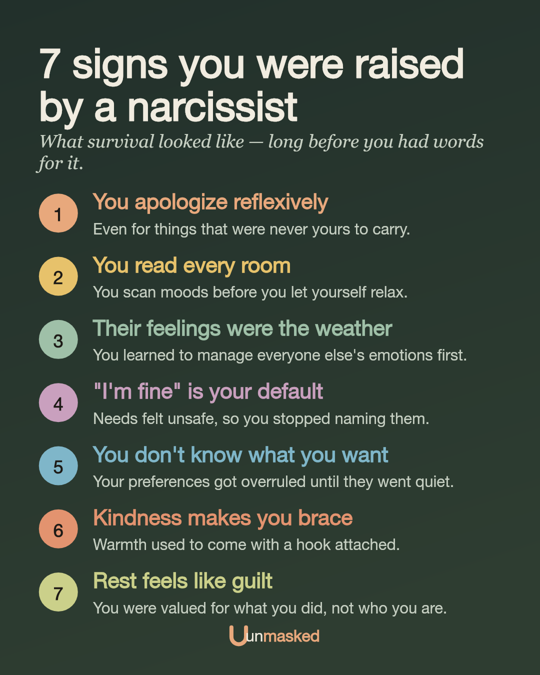 7 signs you were raised by a narcissist